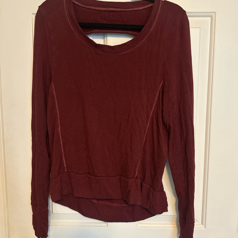 good hYOUman Maroon Long Sleeve Top